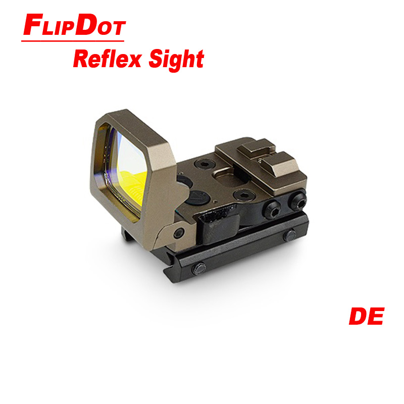 Tactical RMT Flip Red Dot Pistol Sight Holographic Reflex TAN